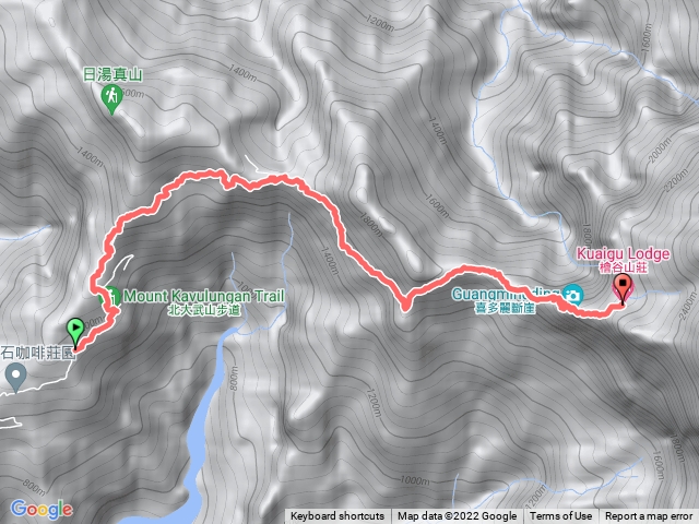 登山口到檜谷山莊