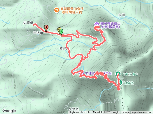 關子嶺黃牛山，大凍山，雞籠山預覽圖