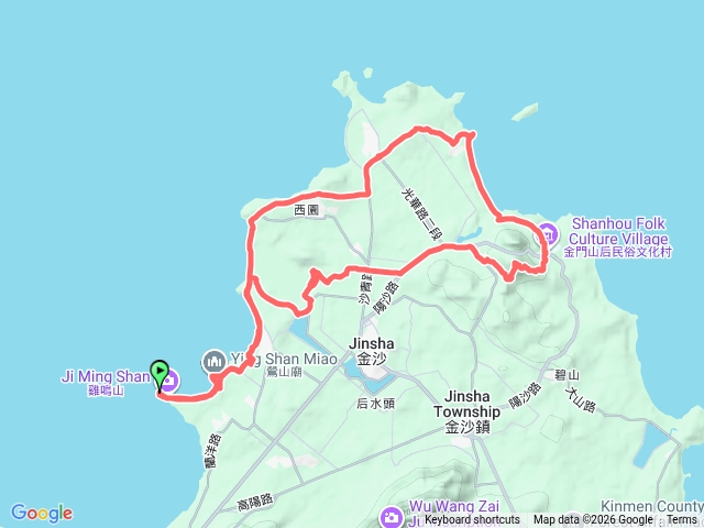 雞鳴山→五虎山→復興島