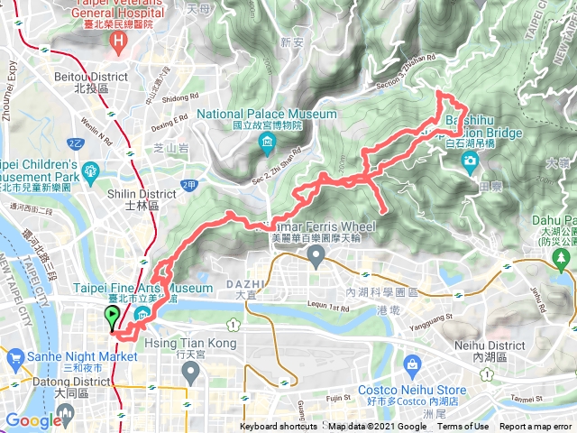 圓山-文間山-大崙頭山-大崙尾山