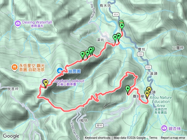 崩崁頭-大崙山涼亭-快活林-溪頭山-孟宗山莊預覽圖