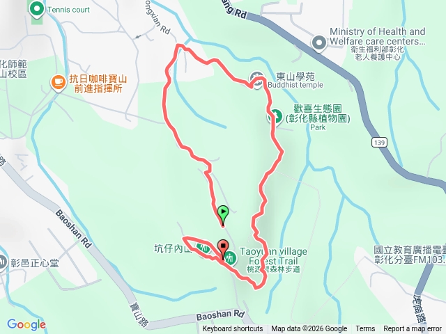 彰化三清宮步道坑仔內山預覽圖