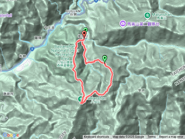 八仙山東峰上八仙山