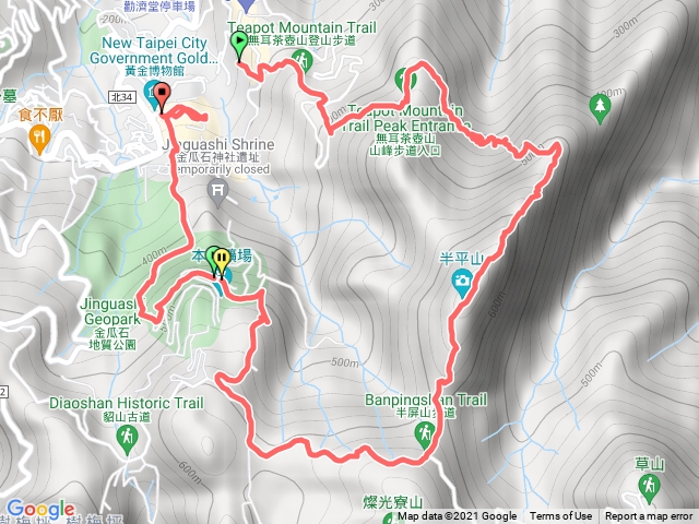 半程劍龍稜金瓜石進出