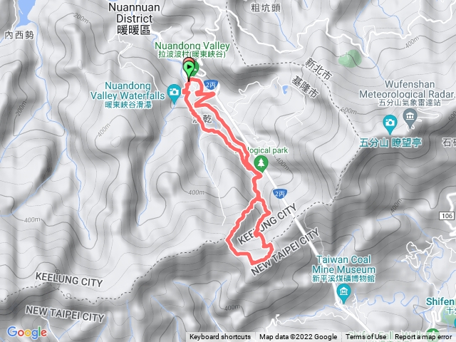 暖東峽谷-荖寮坑-望古山8字形