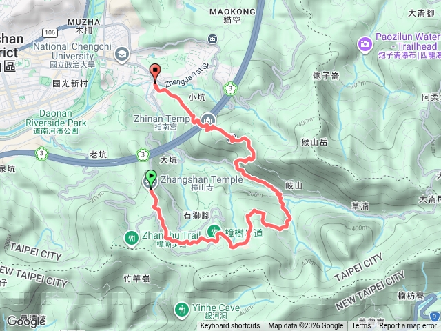 2026臺北大縱走臺北大縱走第七段：世界山莊至飛龍步道政大後山202606141130預覽圖