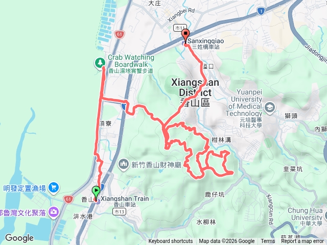 香山濕地連走青青草原，下三姓橋車站預覽圖