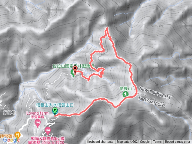 塔曼山-福巴越嶺-拉拉山步道預覽圖