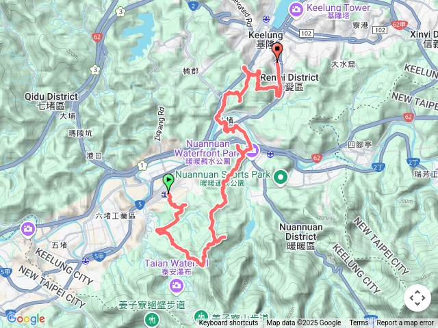 2025/3/24七堵車站-臥龍山-拔西猴山-富健山-八堵車站-獅球嶺山-南榮山-三坑車站預覽圖