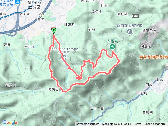 土城四秀（桐花公園、火焰山、三粒半、天上山、五城山、太極嶺、甘露寺