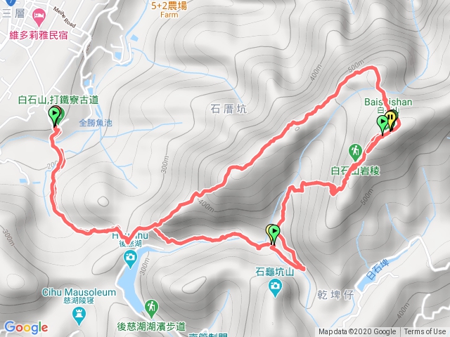 打鐵古道、白石山O型