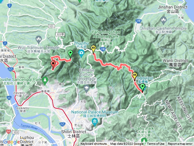 陽明山東西大縱走十連峰拓印