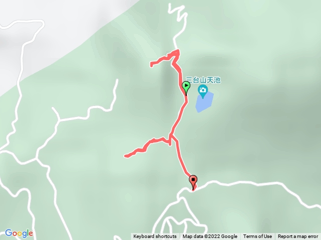 恆春三台山(恆春鎮最高山)-2022-04-06-Google三台山天池(核三28號電塔)-路點標註