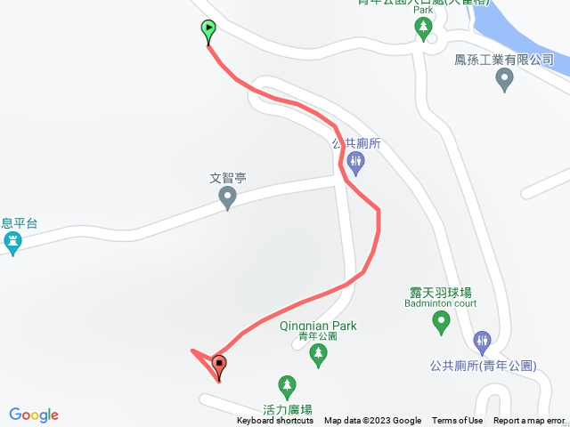 新莊區青年公園林蔭大道後段