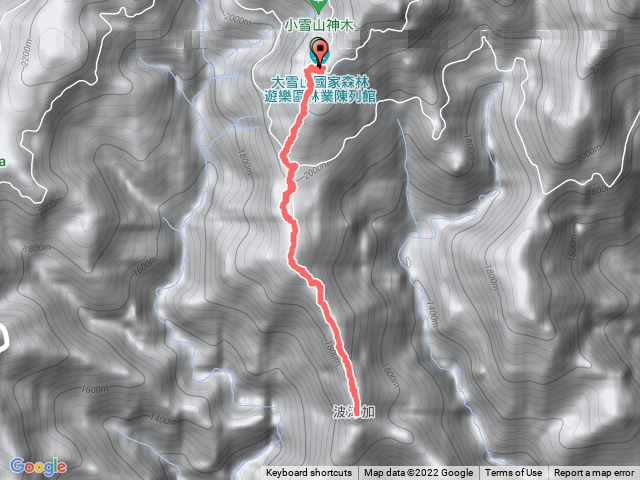 大雪山下波津加山