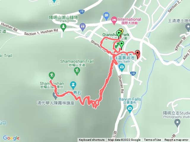 陽明山前山公園-紗帽山-前山公園-陽明醫院舊址-臺北市教師研習中心