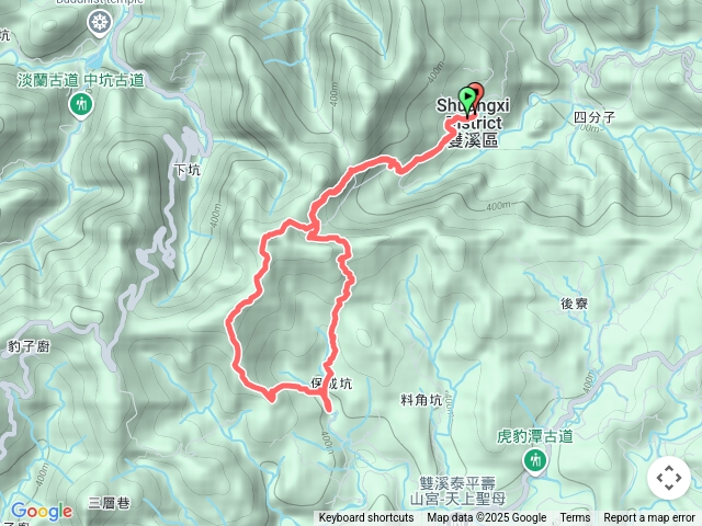 2025-05-18 雙溪靈隱寺～東林寺～大埤古道～崩山坑古道～柑腳山～崩山坑古道～風口鞍部O繞