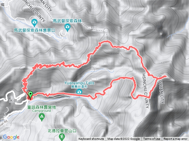 水田林道-蓮包山-外鳥嘴山-那結山-貴妃山O型