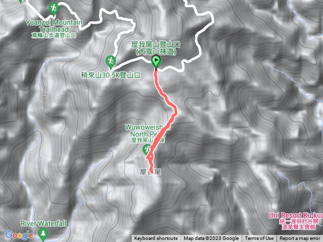 北登山口-屋我尾山