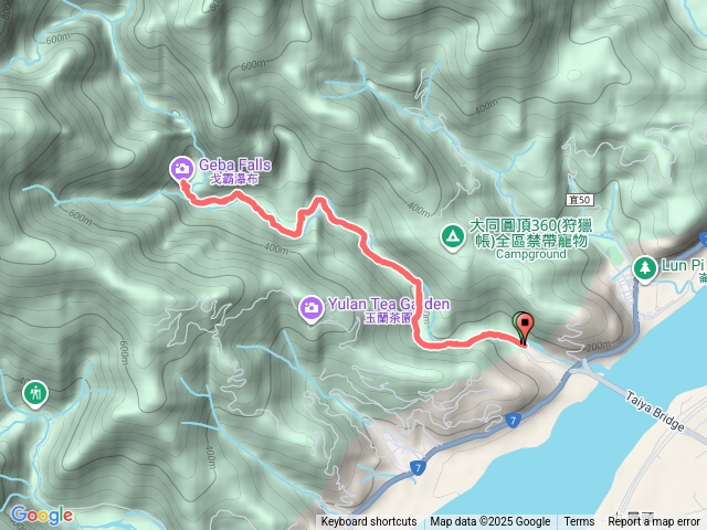 九寮溪停車場起登預覽圖