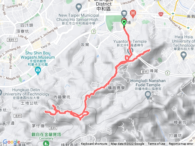 圓通寺步道牛埔頭連峰大尖二尖山