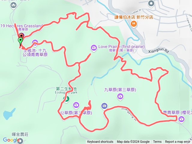 青青草原環狀步道（兩次走到叉路）預覽圖