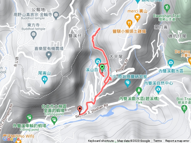溪山瀑布 溪山跳石百年古圳步道