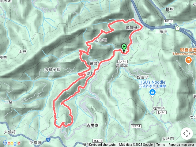 2024-03-10 烏塗窟聚福宫~溪邊寮山~山羊洞~聖家山莊~烏塗窟山~蕃薯窩山O繞預覽圖