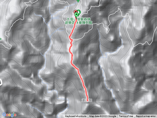 波津加山大雪山遊客中心登山口