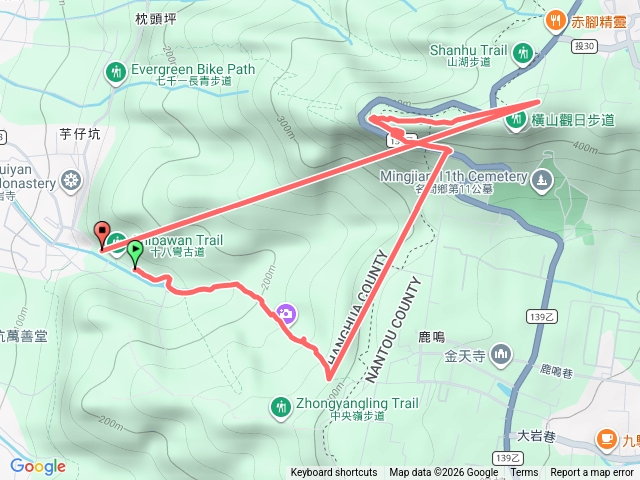 十八彎古道、橫山O繞預覽圖