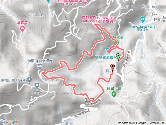 大山北岳-騎龍谷道-楊石屋-竹35-1縣道