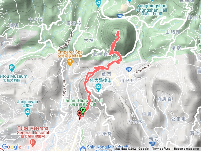 水管路接紗帽山經翠峰瀑布