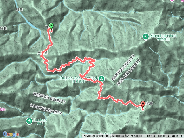 八通關越道路 之 觀高工作站~大水窟山屋
