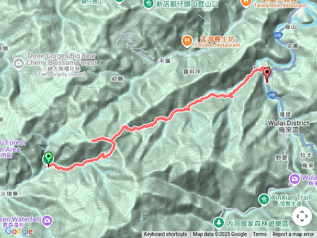 熊空經十字鞍部往加九嶺山再下紅河谷