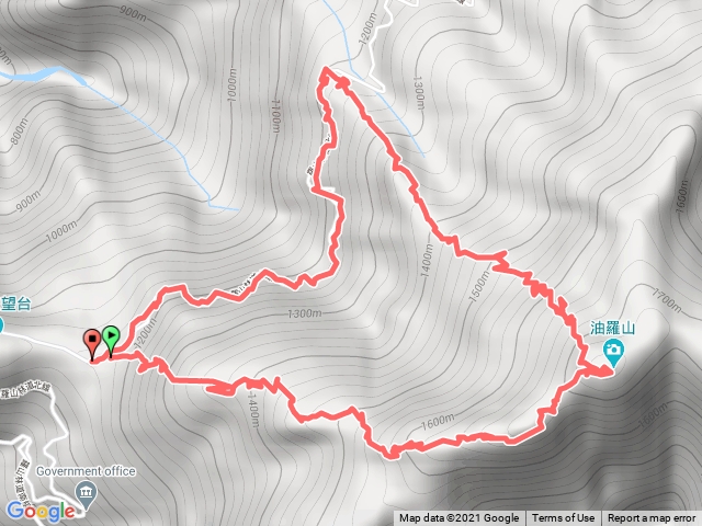 第一登山口-油羅山-第二登山口