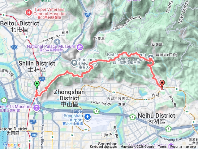 台北大縱走第5段（劍潭→内湖）預覽圖