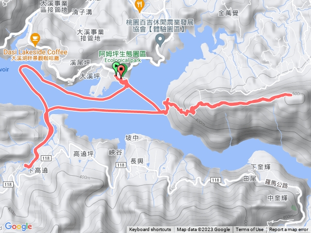 桃園大溪 阿姆坪生態園區 薑母島 枕頭山西峰 枕頭山(原路來回)航跡檔gpx (2022-11-27)