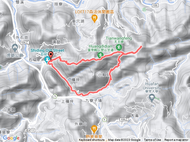皇帝殿西東峯圓形路線