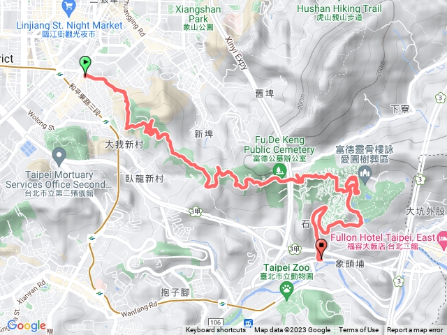 六張犁福德宮走崇德街到石壁坑