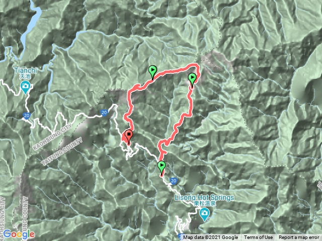 嘉明湖-戒茂斯上（（戒茂斯、妹池、嘉明湖、三叉山、向陽北峰、向陽山、向陽登山口）