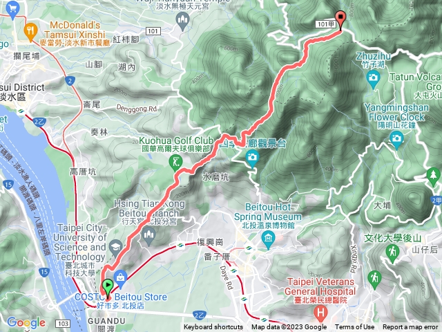 2023年臺北大縱走：尋寶任務臺北大縱走第一段：關渡至二子坪202304021429