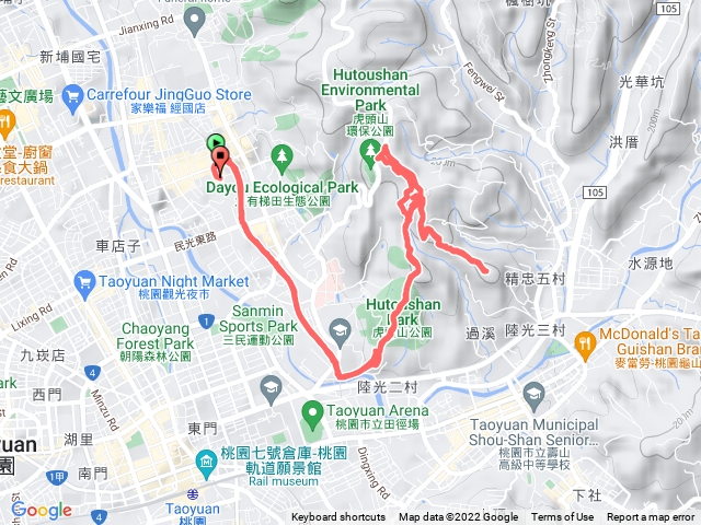 桃林步道、虎頭山、亀崙山