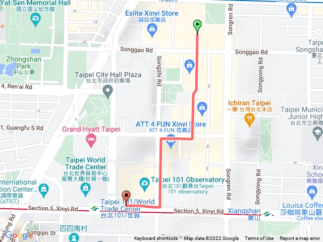 台北信義商圈步道