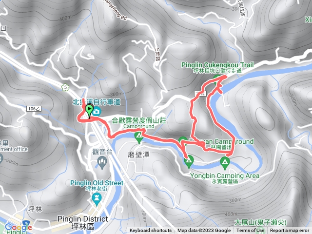 北勢溪自行車道，林園營地，茶香地營地