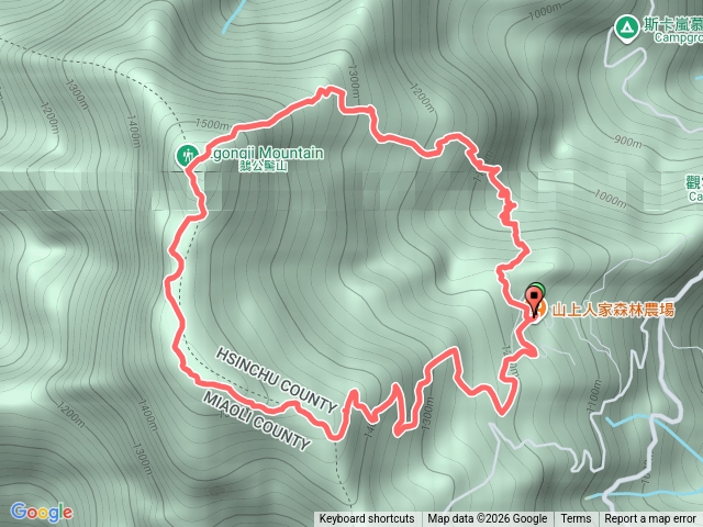鵝公髻山步道O型(山上人家啟登)預覽圖