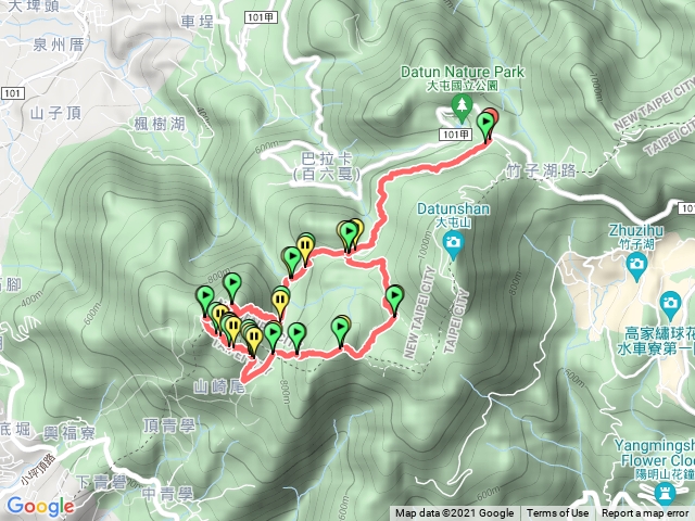 二子坪-大屯西峰-火燒山-向天山-面天山
