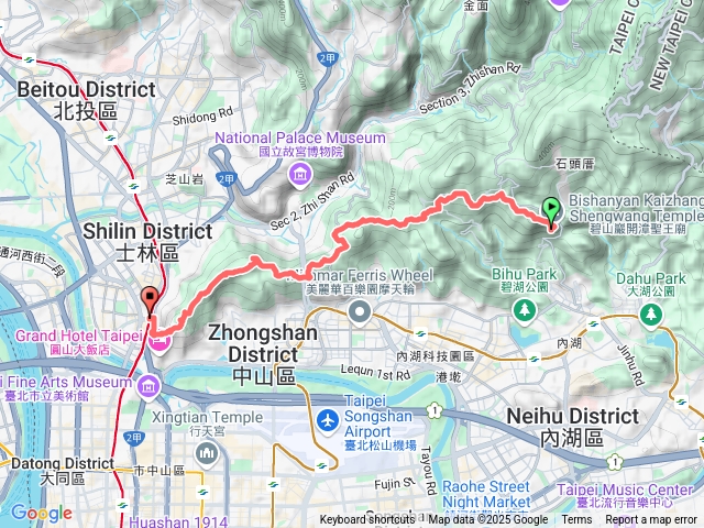 碧山巖到劍潭捷運站