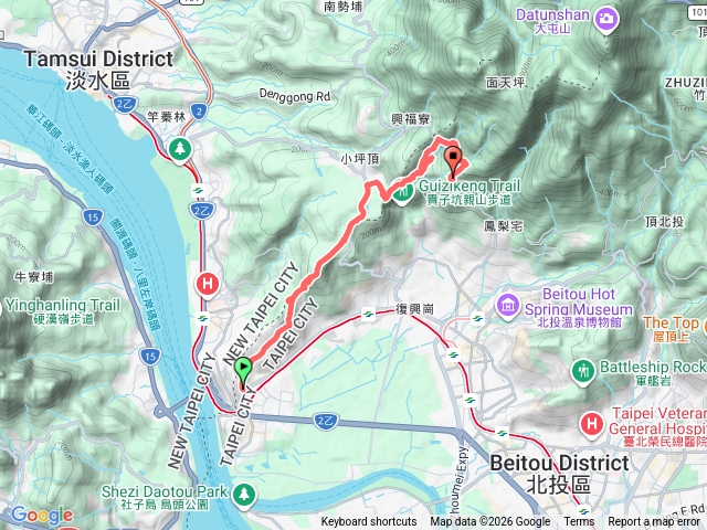 關渡站到復興三路預覽圖