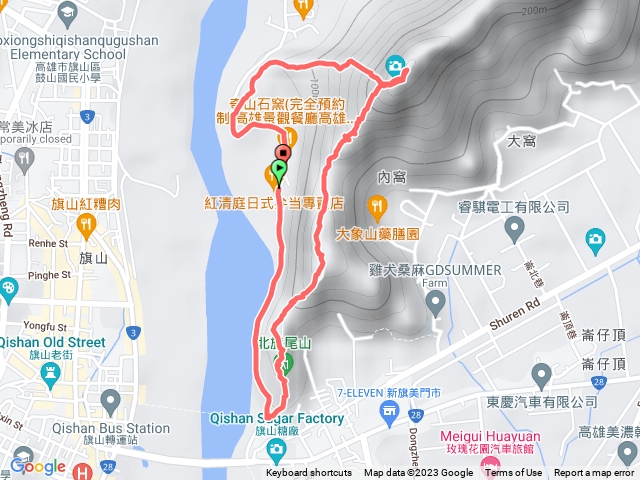 旗尾山O型（一上三下）