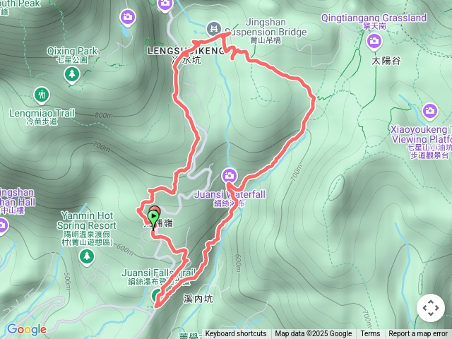 菁山自然中心-涓絲瀑布-冷水坑-環七星山人車分道O型
